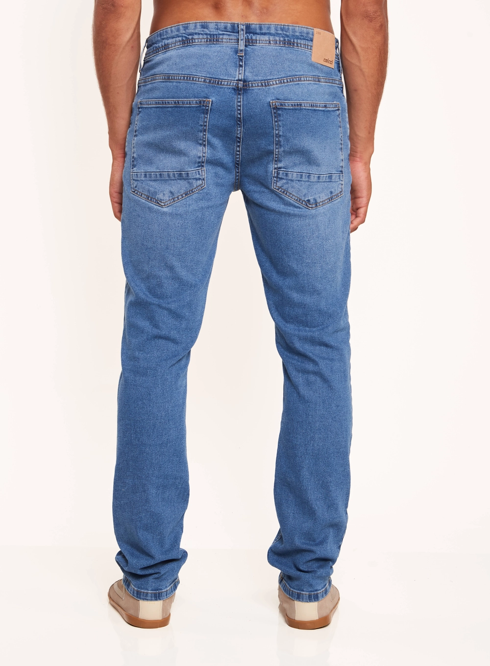 Calça Masculina Slim Jeans Estonada Índigo