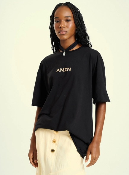 Camiseta Malha Feminina Assimétrica