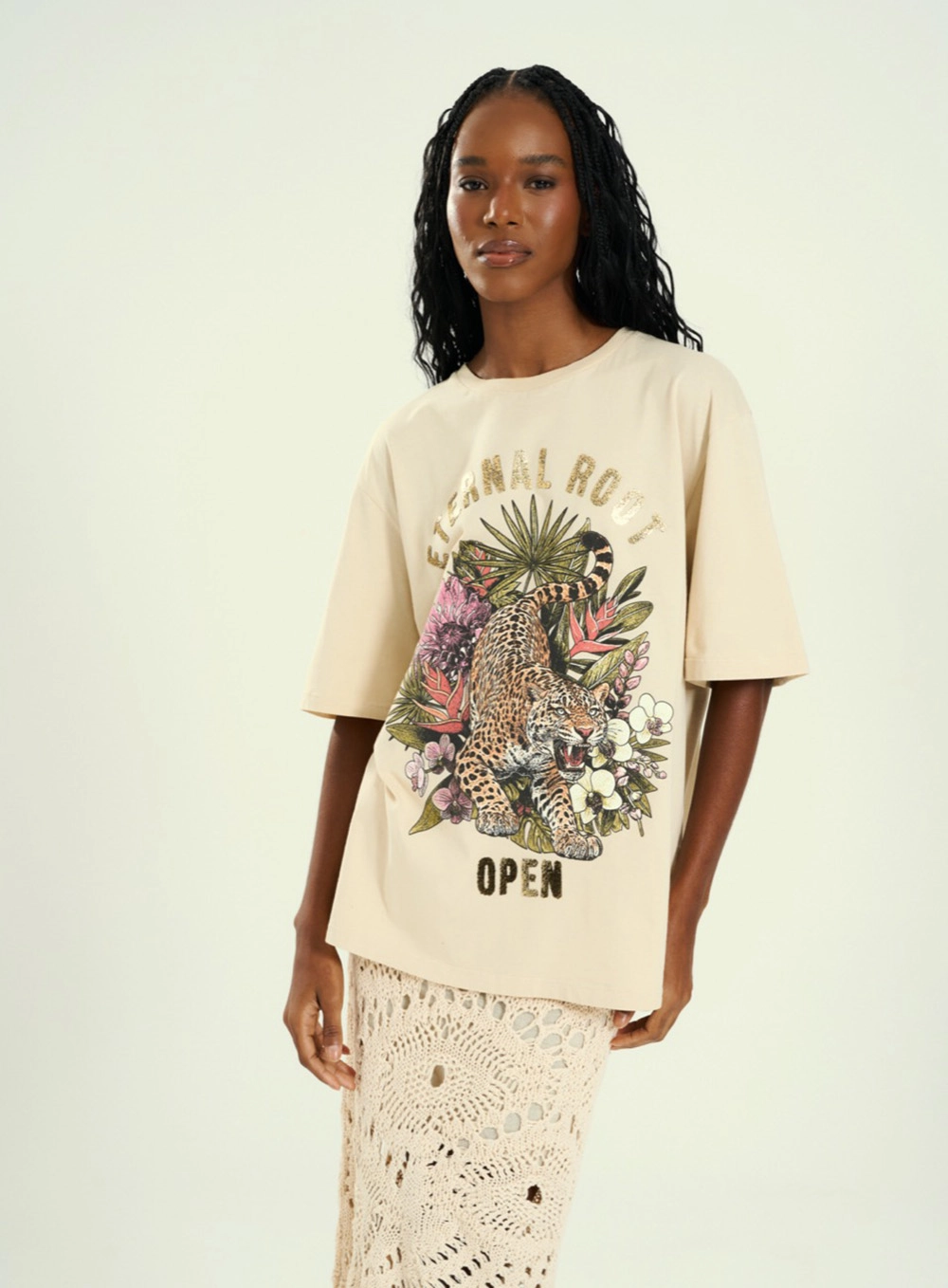 Camiseta Feminina Oversized Estampada Estampados 1