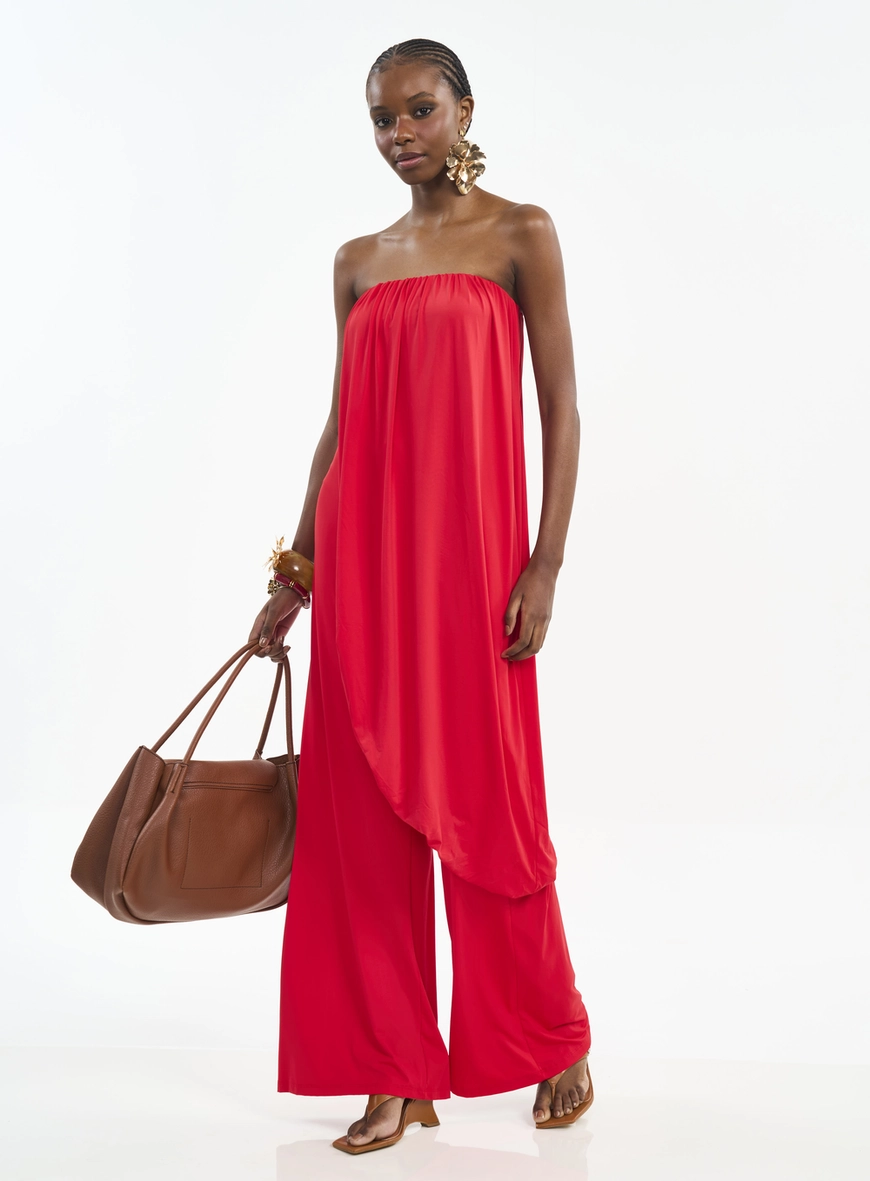 Calça Feminina Pantalona De Cintura Alta