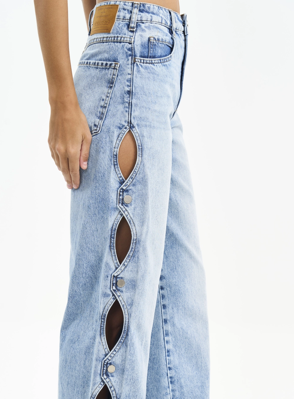 Calça Feminina Jeans Juliette Com Recortes Índigo