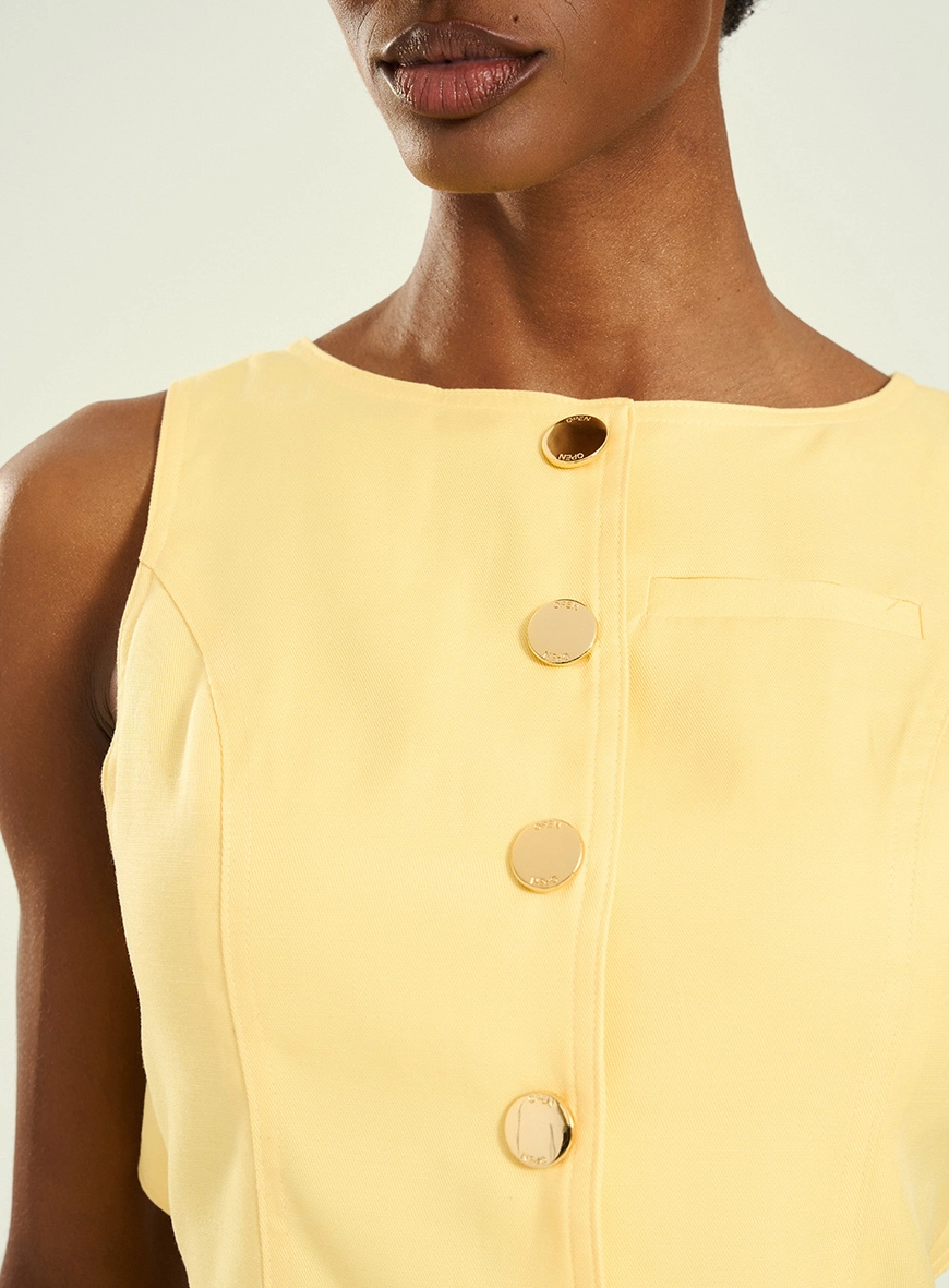Blusa Feminina Costas Abertas Amarelo 3