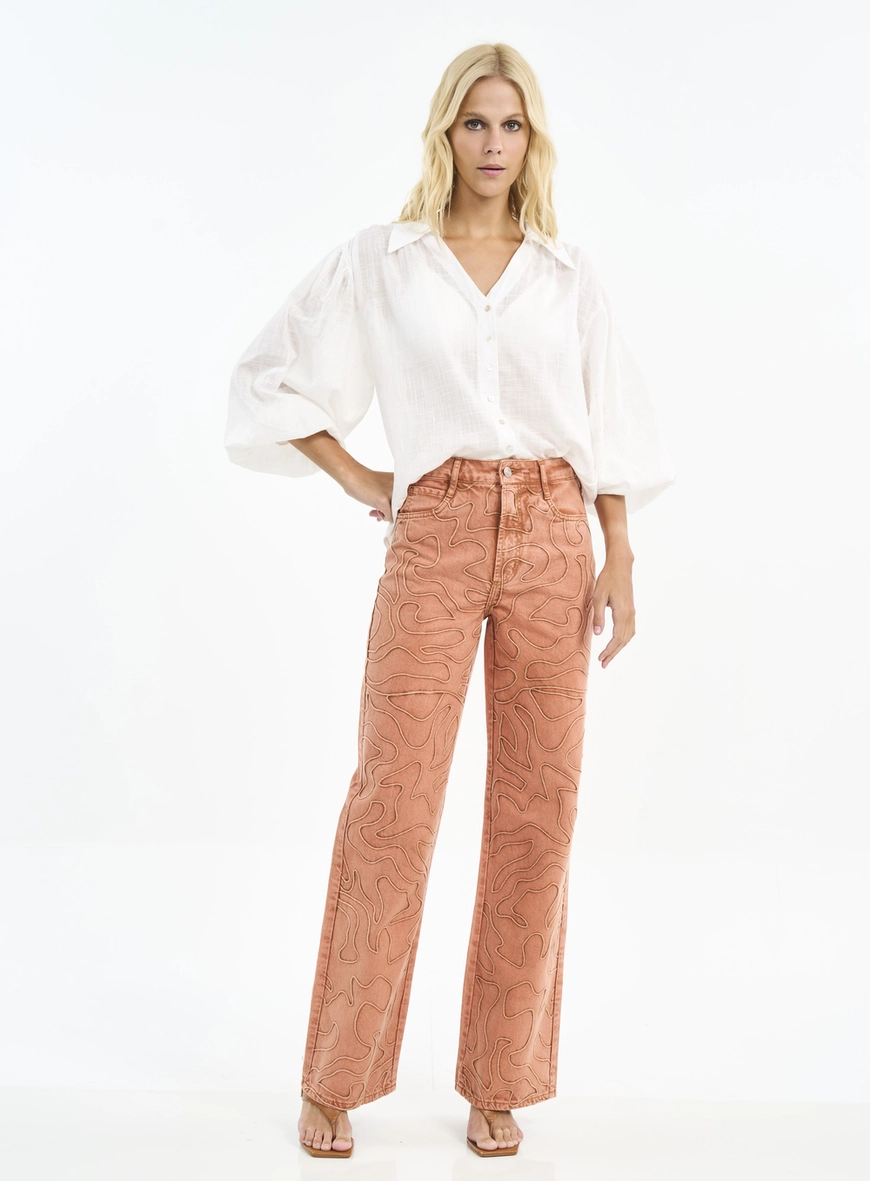Calça Feminina Juliette Com Bordado