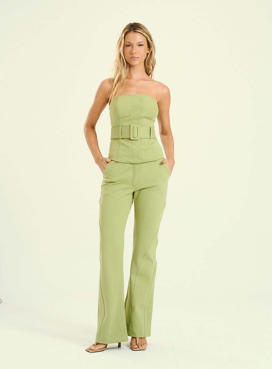 Blusa Feminina Tomara Que Caia Com Cinto Verde 4