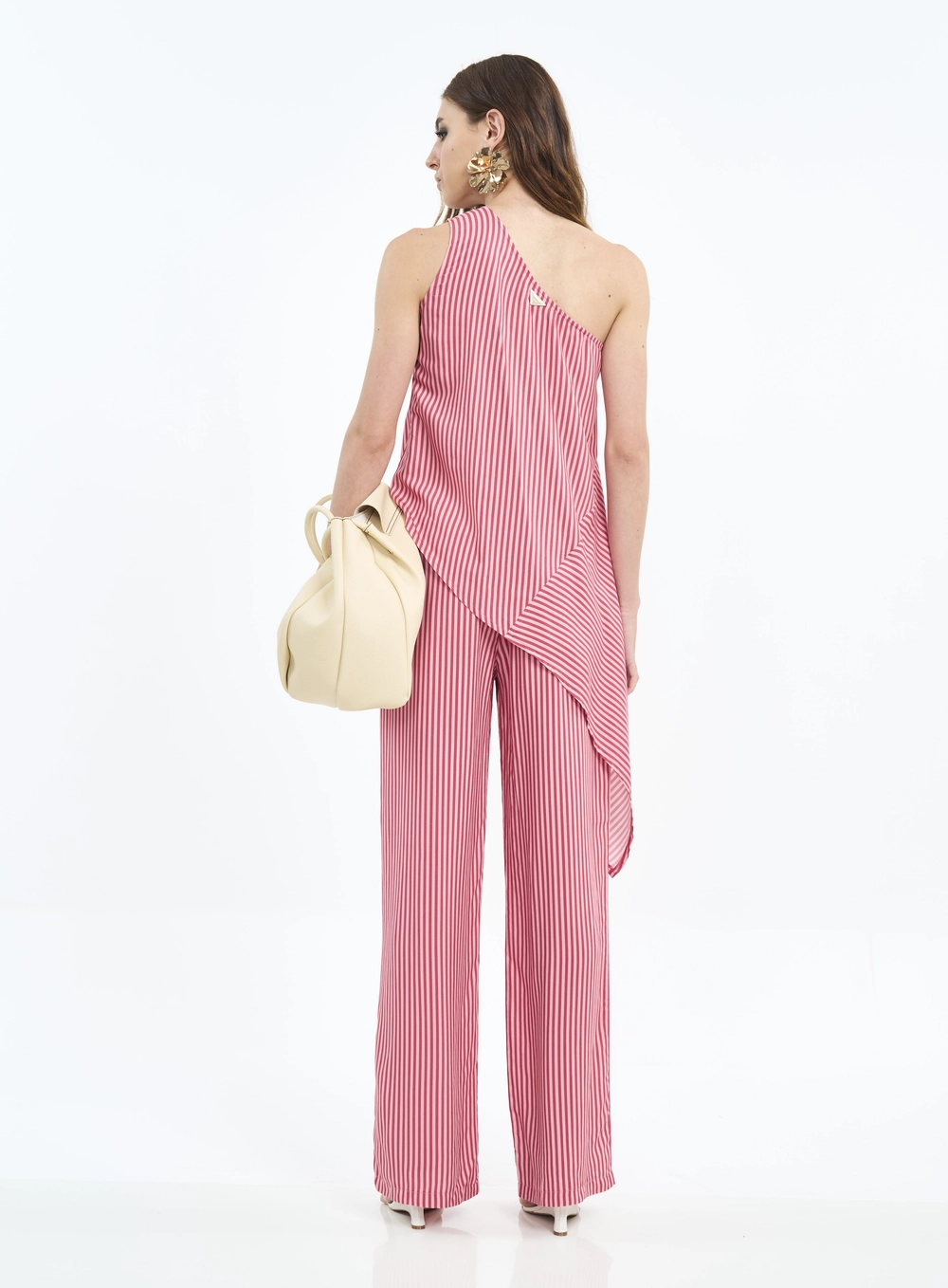 Calça Feminina Pantalona Com Estampa E Bolsos Estampados