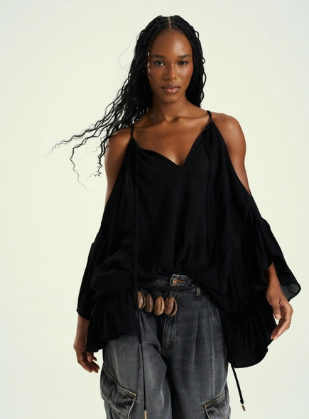 Blusa Feminina Ombro Vazado