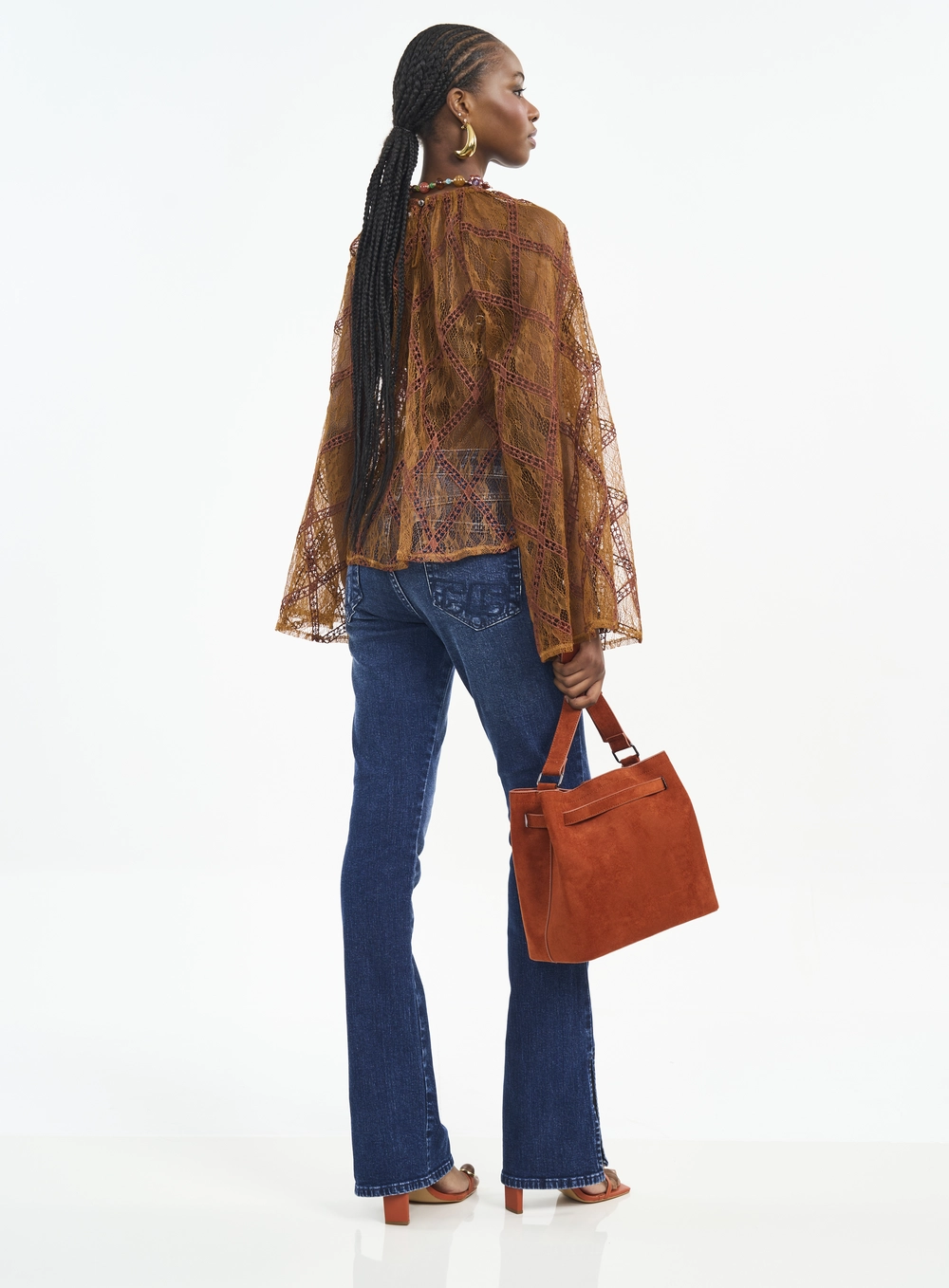 Calça Feminina Jeans Reta Com Fenda Índigo