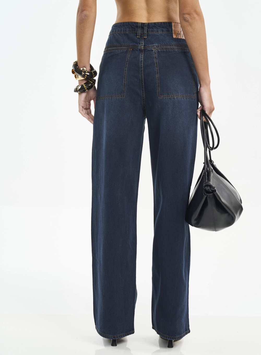 Calça Jeans Wide Leg Feminina - Bruna Low Índigo