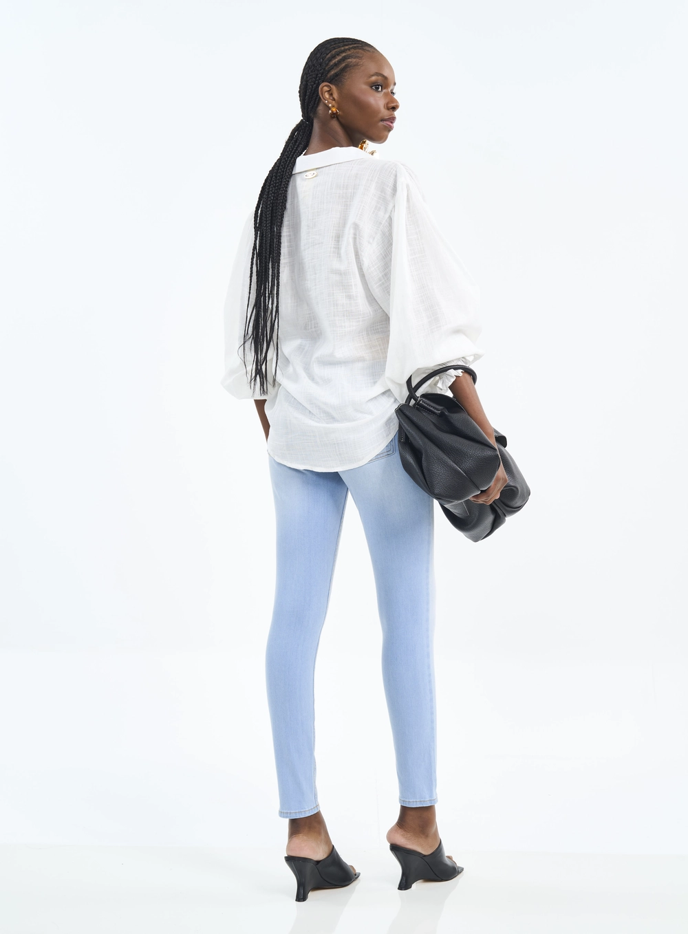 Calça Feminina Jeans Skinny Bia Com Bolsos Índigo