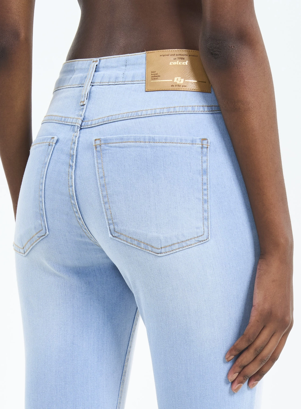 Calça Feminina Jeans Skinny Bia Com Bolsos Índigo