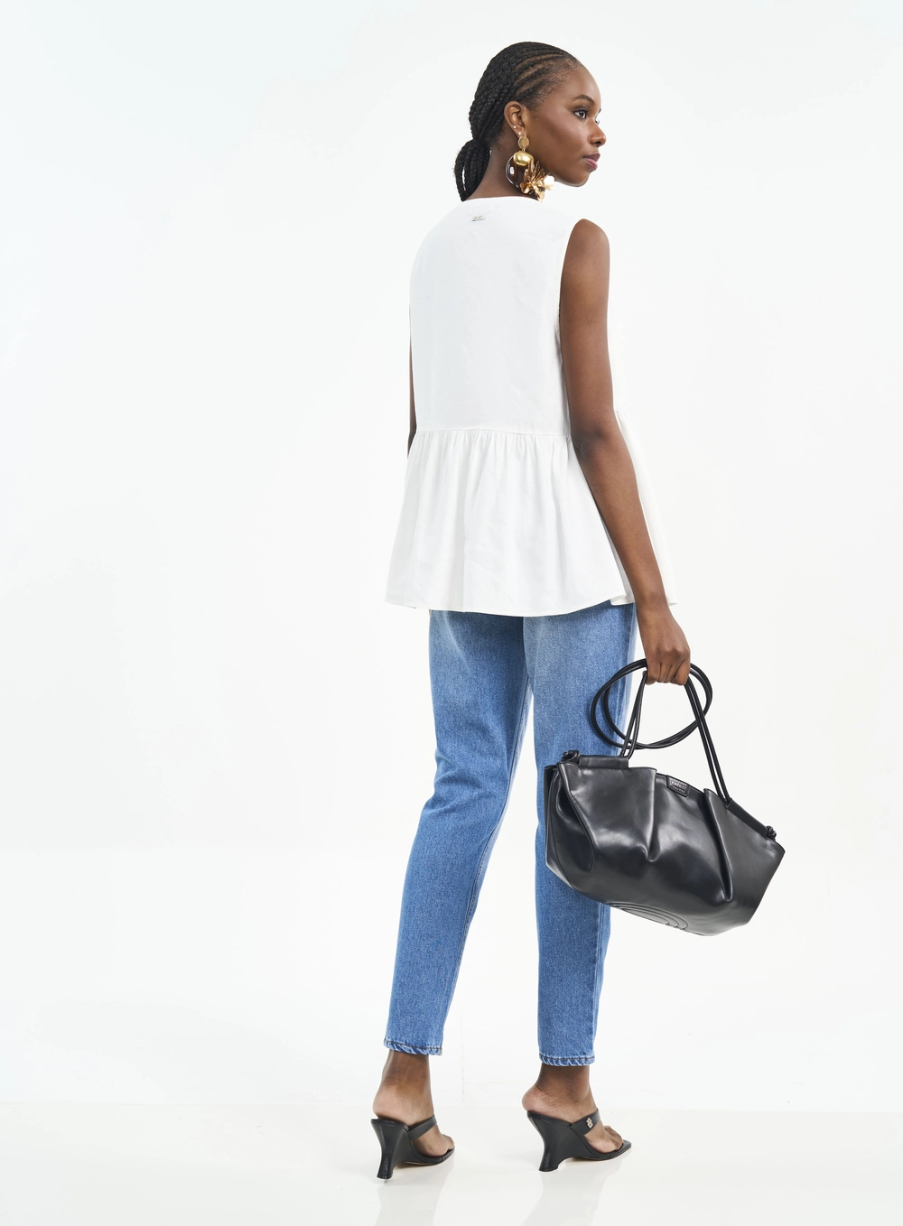 Calça Feminina Bruna Reta Jeans Clara Índigo