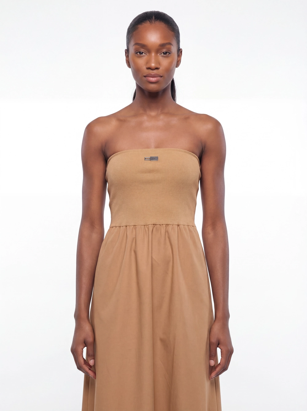 Vestido Midi Tomara Que Caia Bege 6