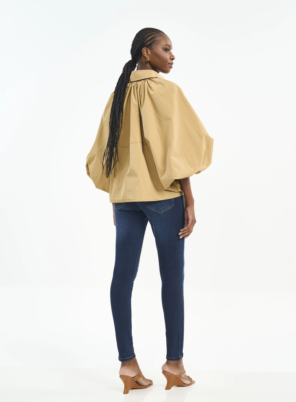Calça Skinny Jeans Com Cinto Índigo