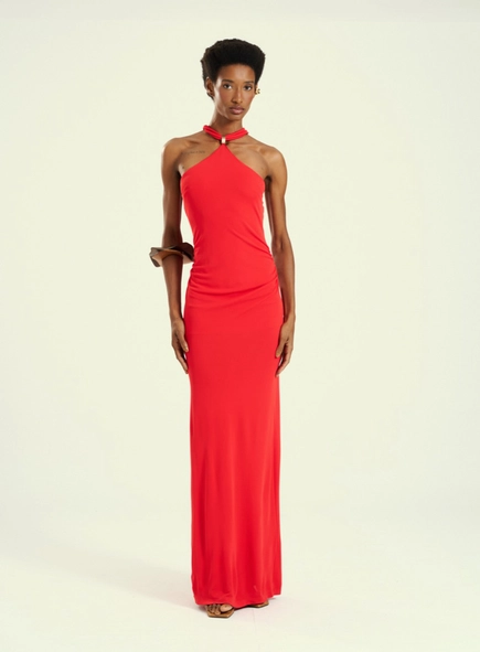 Vestido Feminino Longo Com Detalhes