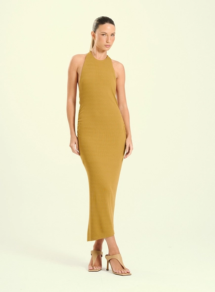 Vestido Feminino Longo Com Costas Abertas