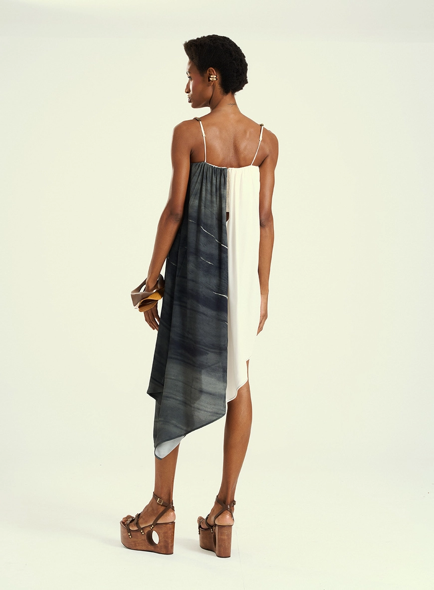 Vestido Feminino Curto Estampado Assimétrico Estampados 2