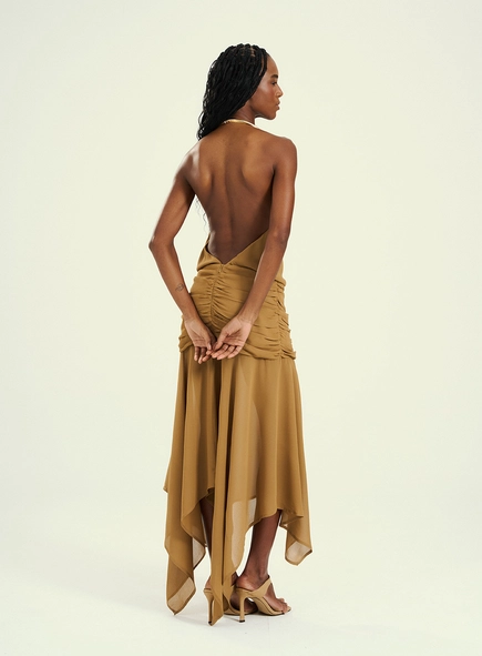 Vestido Feminino Longo Costas Abertas