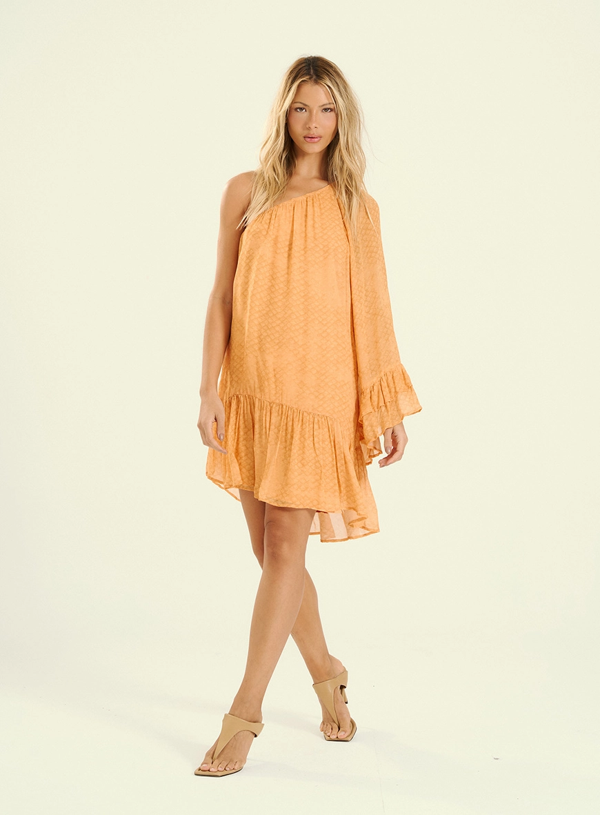 Vestido Feminino Curto Com Manga Única Estampados 4