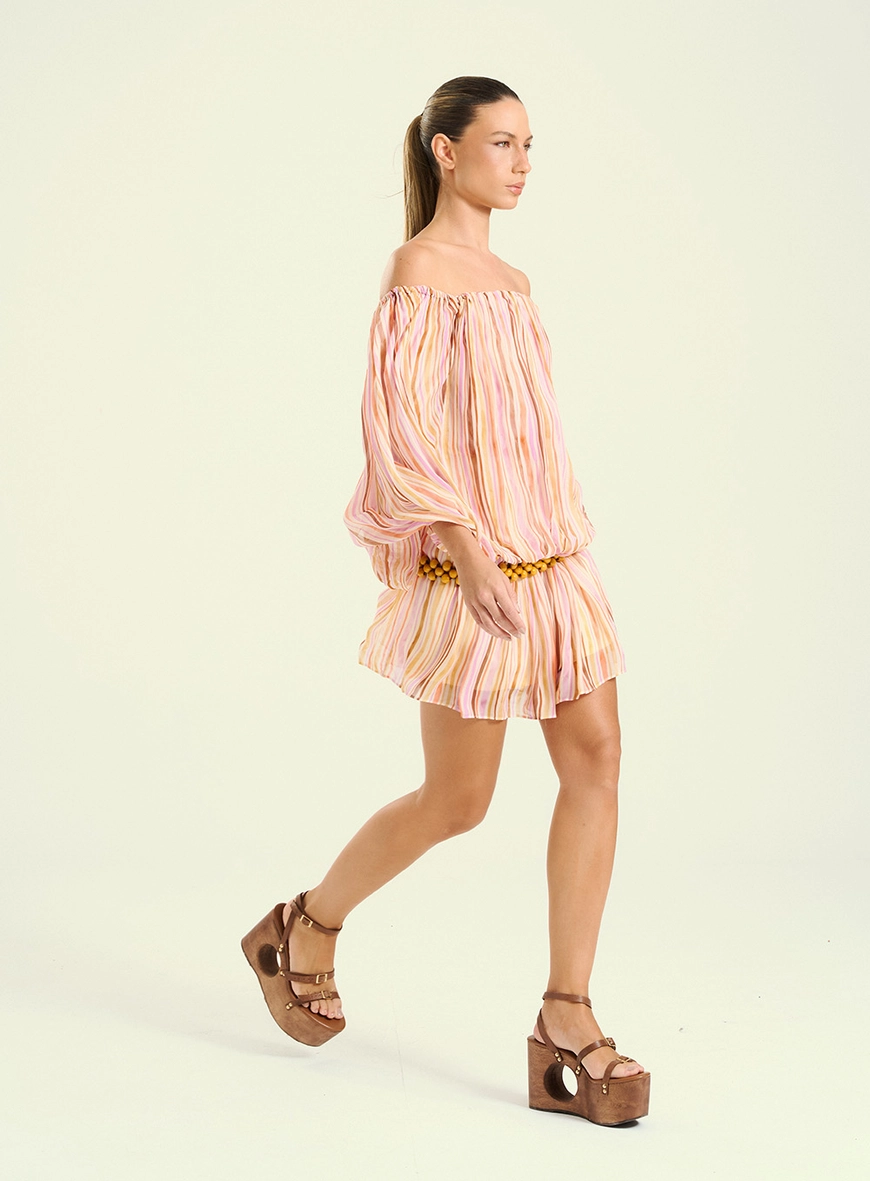 Vestido Feminino Estampado Ombro A Ombro Estampados 4