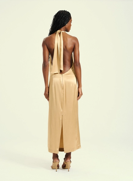 Vestido Feminino Longo Costas Abertas