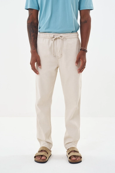 Calça Masculina Linho Com Amarração