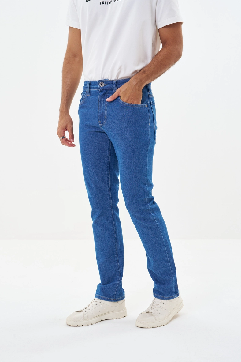 Calça Jeans Masculina Reta Comfort Índigo 2
