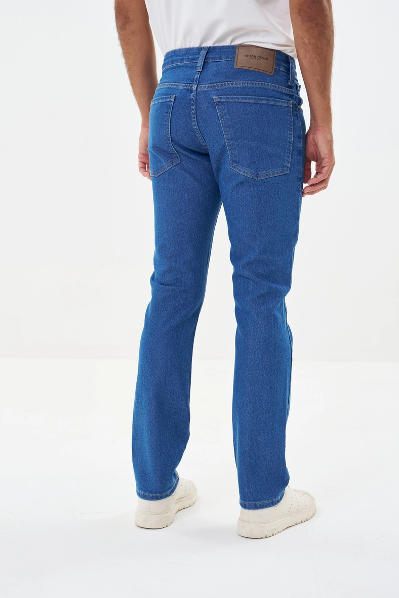 Calça Jeans Masculina Reta Comfort Índigo 4