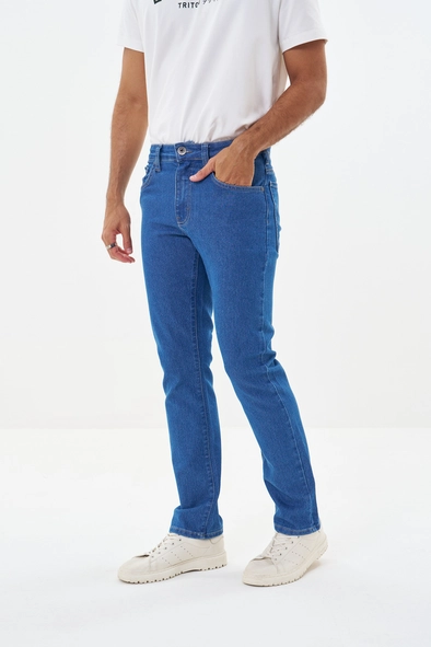 Calça Jeans Masculina Reta Comfort