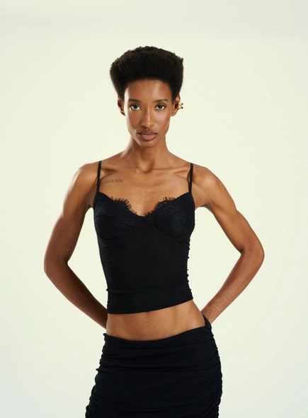 Top Cropped Com Alças Finas