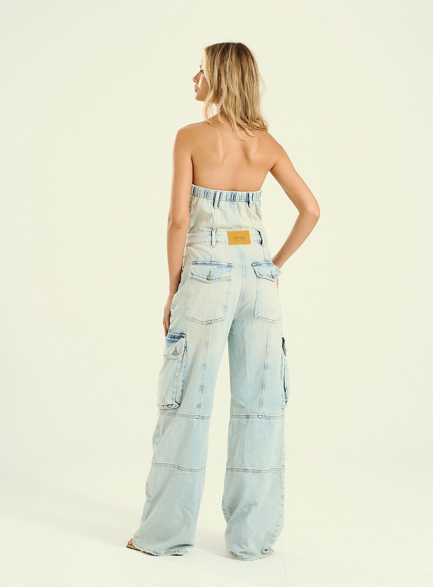 Macacão Feminino Jeans Tomara Que Caia Índigo 2