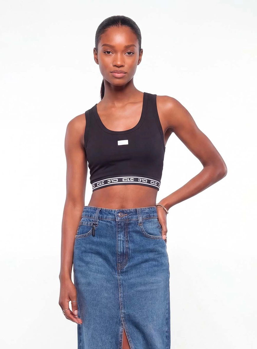 Top Small Com Elástico Preto 1