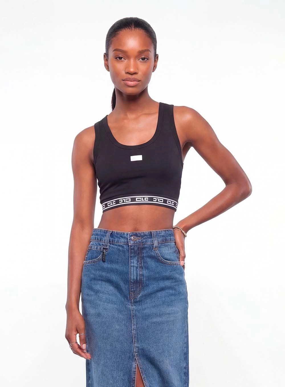 Top Small Com Elástico Preto 1
