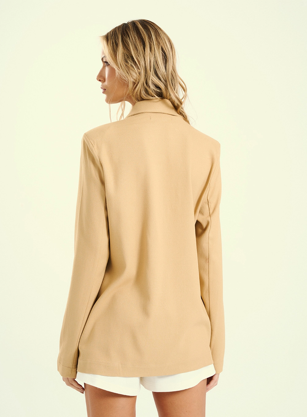 Blazer Alfaiataria Basic Comfort Bege 2