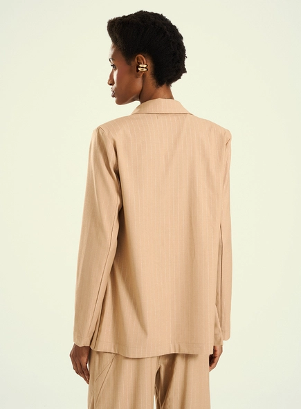 Blazer Feminino Alfaiataria Estampado