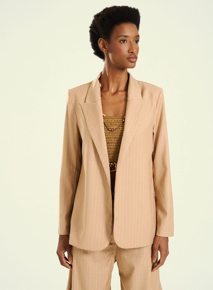 Blazer Feminino Alfaiataria Estampado