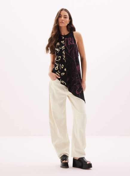 Calça  Feminina Linho Wide Leg