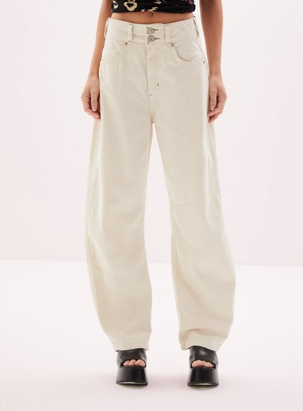 Calça  Feminina Linho Wide Leg