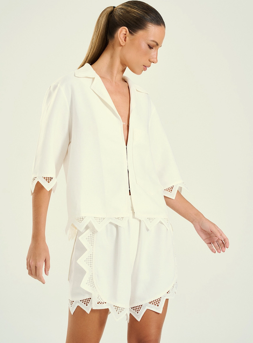 Conjunto Feminino Alfaiataria Com Detalhes Off Shell 6