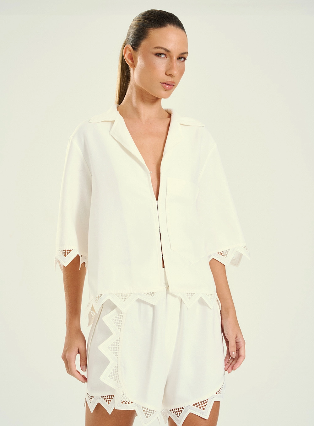 Conjunto Feminino Alfaiataria Com Detalhes Off Shell 4