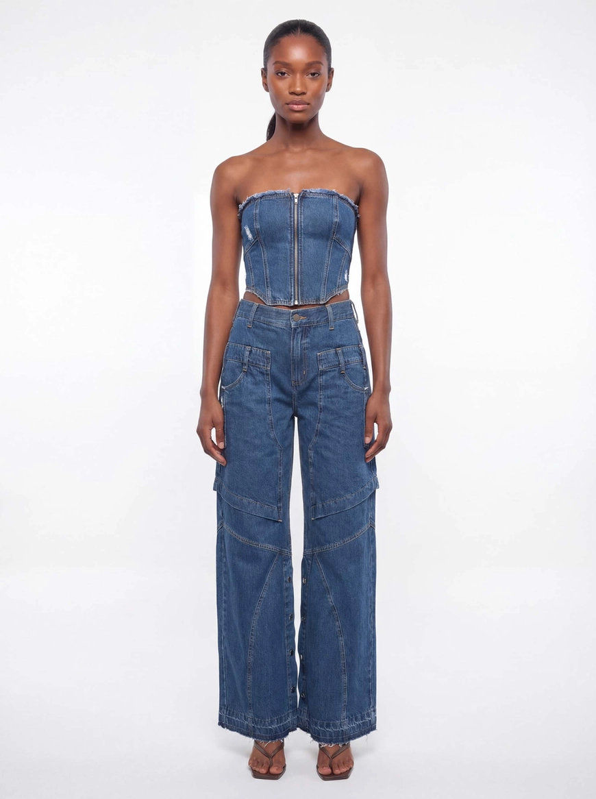Top Jeans Tomara Que Caia Índigo 1