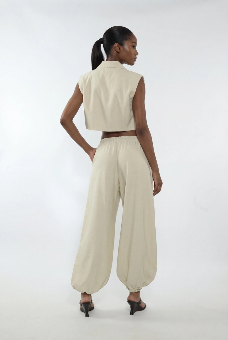Colete Alfaiataria Feminino Comfort Bege 2
