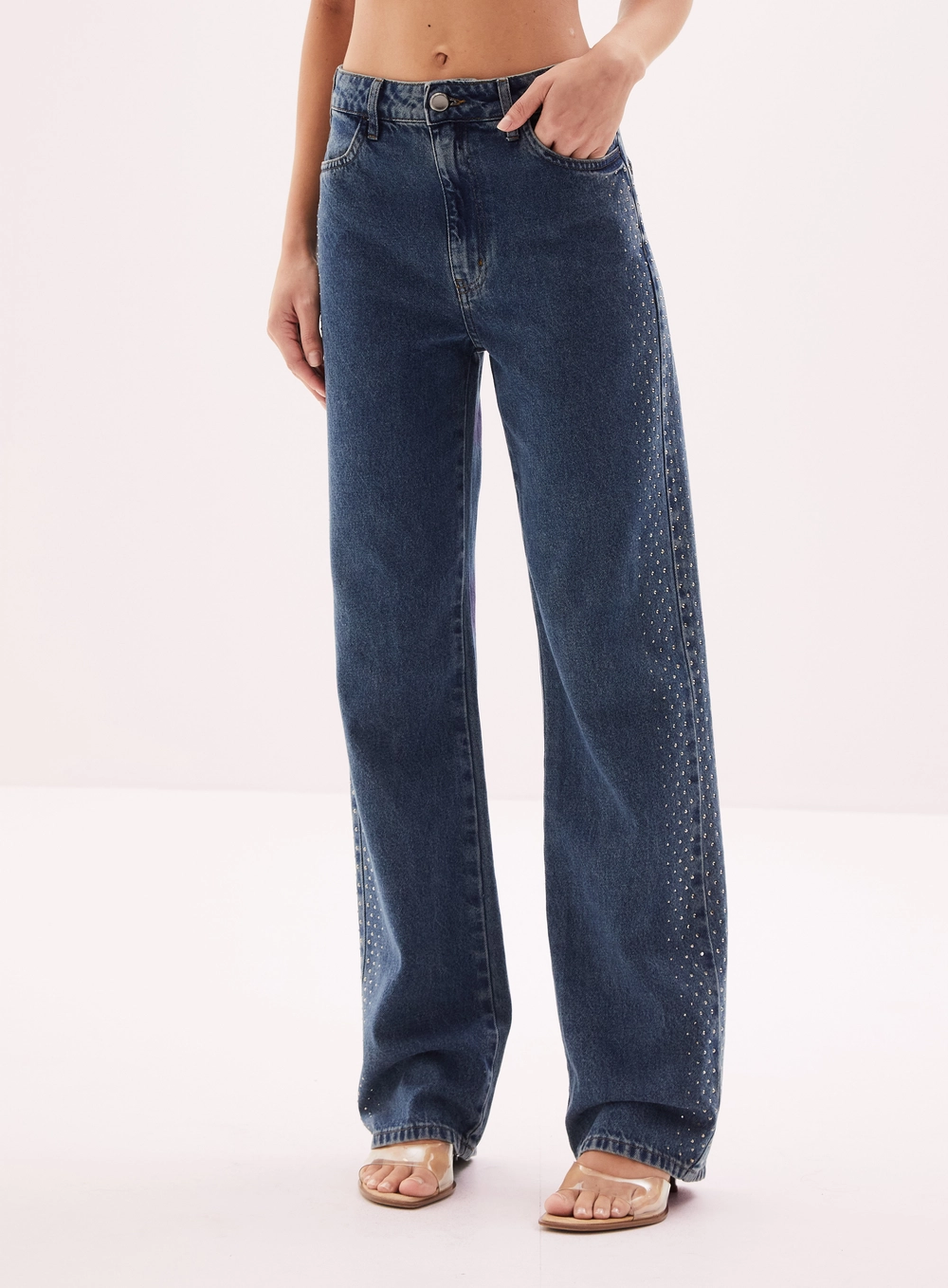 Calça Jeans Feminina Com Aplicação - Laura Índigo 2