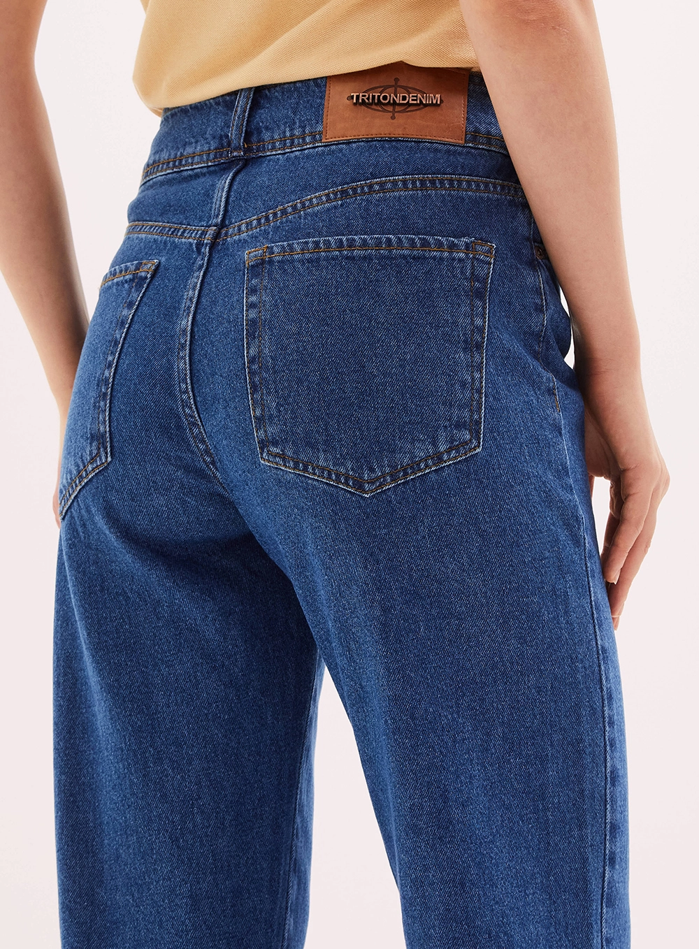 Calça Jeans Wide Leg Feminina - Laura Indigo 3
