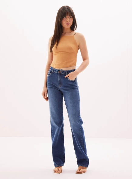 Calça Jeans Feminina Wide - Laura