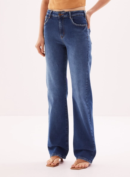 Calça Jeans Feminina Wide - Laura