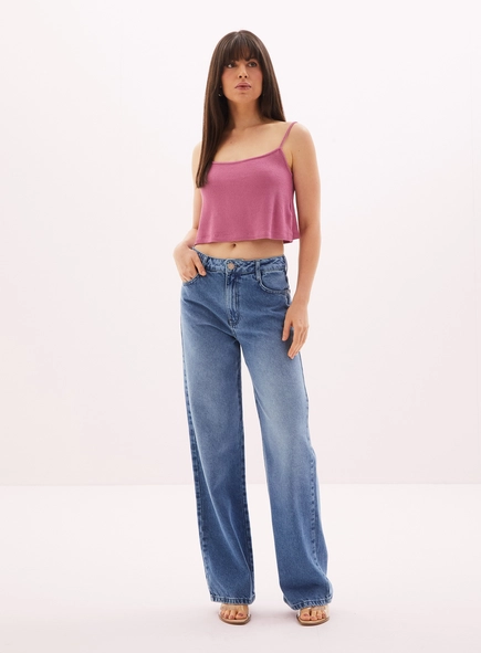 Calça Jeans Feminina Wide - New Loren