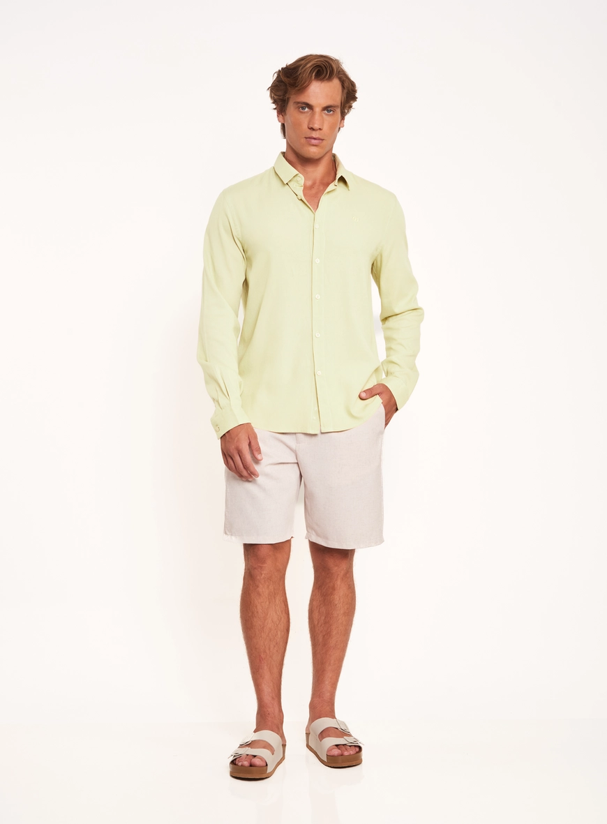 Bermuda Masculina Reta Com Bolsos