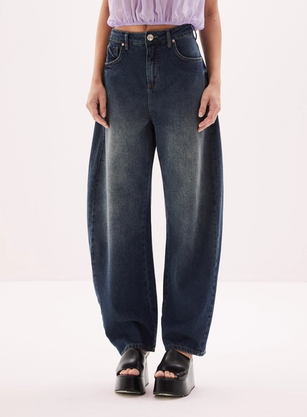 Calça Jeans Feminina Barrel
