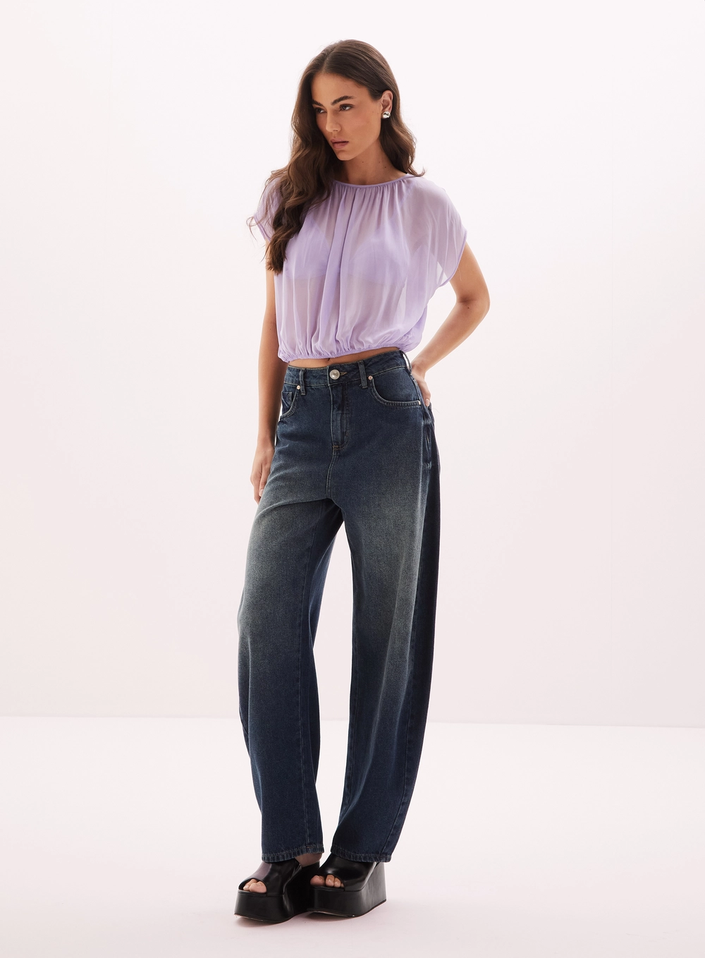 Calça Jeans Feminina Barrel Índigo 1