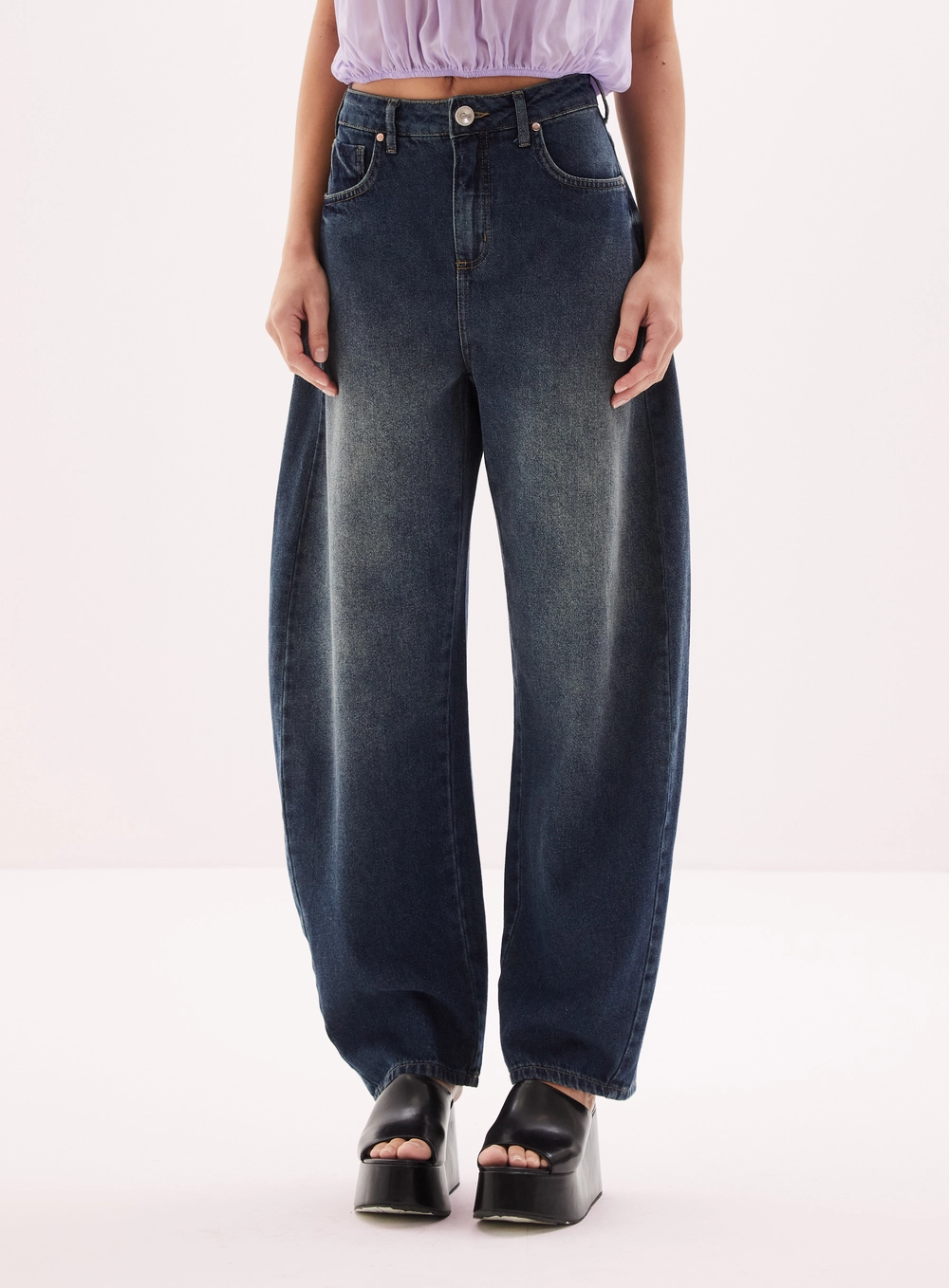 Calça Jeans Feminina Barrel Índigo 2